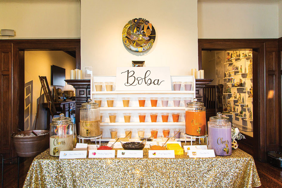 Boba bar is a fun, new addition to wedding receptions. 